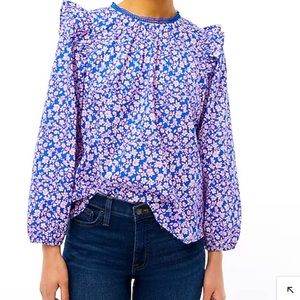 J.Crew Factory Ruffle Shoulder Blouse, small